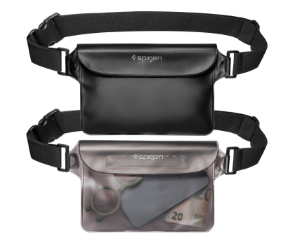 Etui / obudowa na smartfona Spigen A620 Uniwersalne wodoodporne Waist Bag 2-Pack Black
